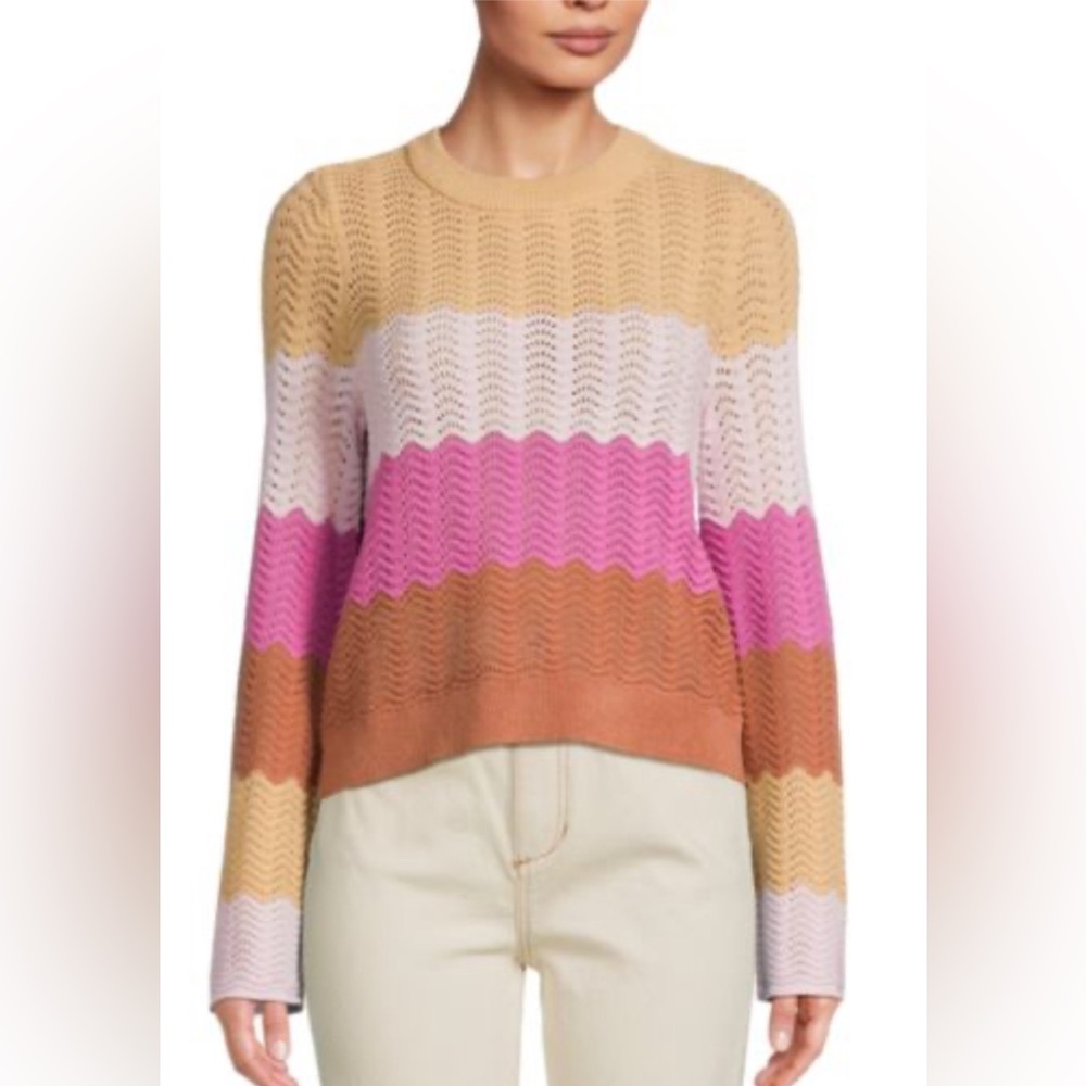 Design 365 Colorblock Pointelle Sweater